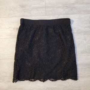 Joe Fresh Black Lace Skirt, Size 4